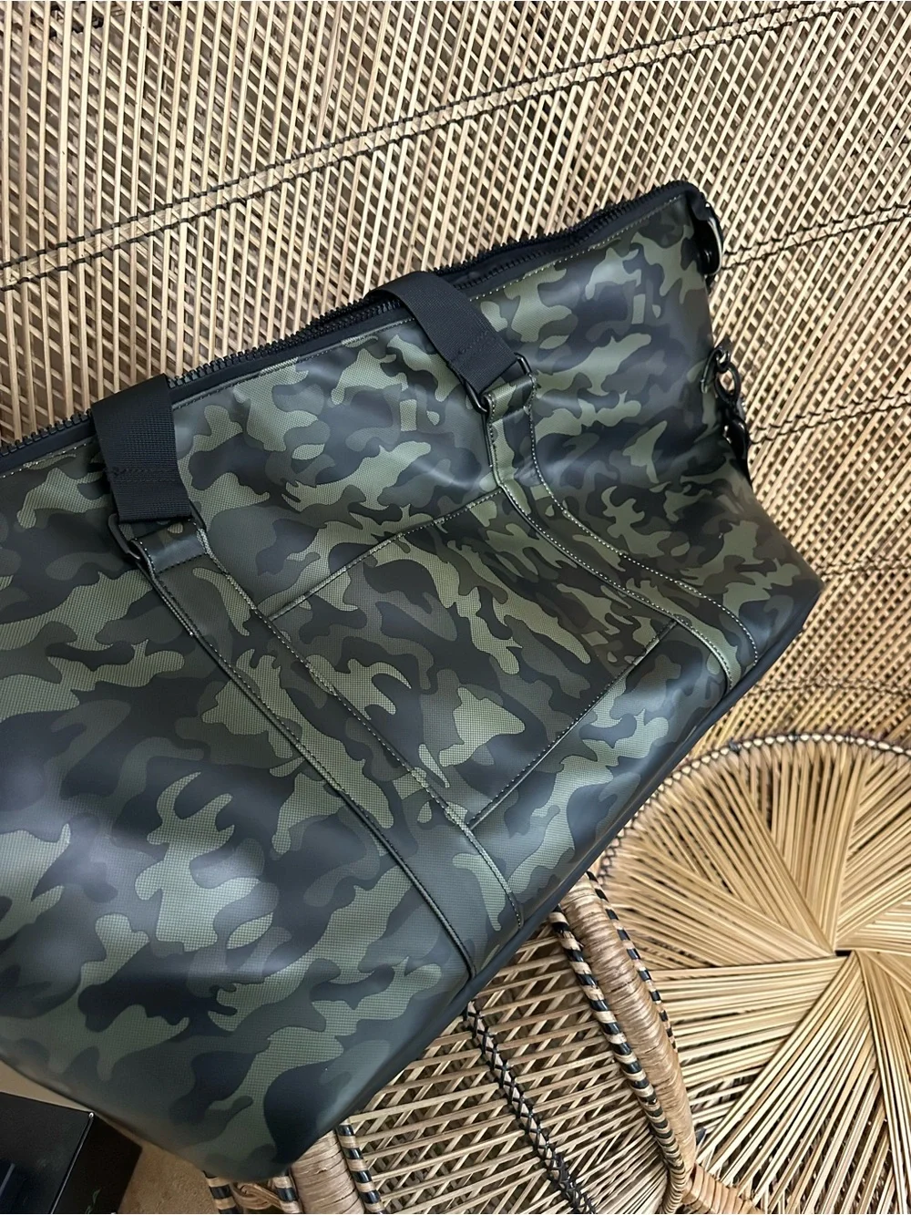 Duchamp Olive Green Camo Duffel Bag